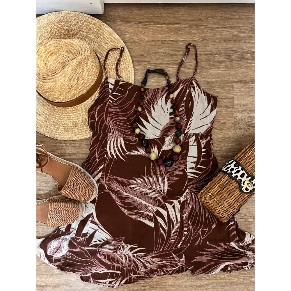 O’Neill  Brown White Sundress Sz L